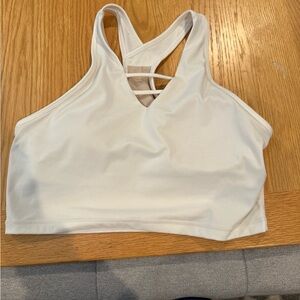 ZYIA White Grid Tank Bra